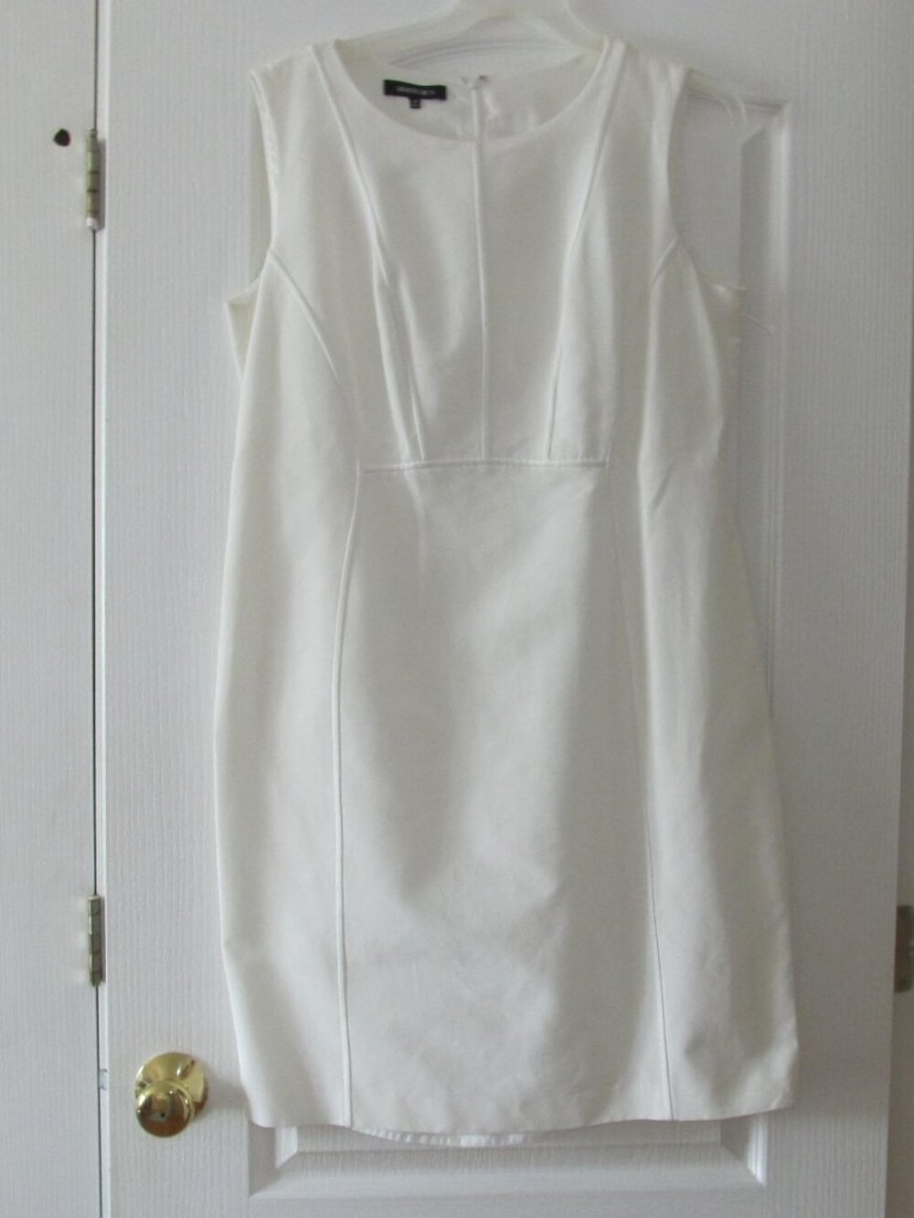 Lafayette 148 New York Scoop Neckline Knee-Length Dress White size 14